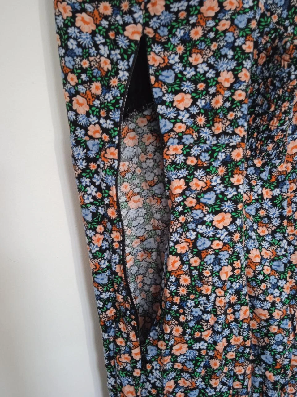 Robe longue d'été, fleurie tons bleus et orangés pimkie taille 36 – photo 5